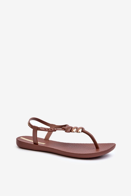 Damskie Płaskie Sandały Japonki 83507 Ipanema Class Blown Up Sandal Fem Brązowe