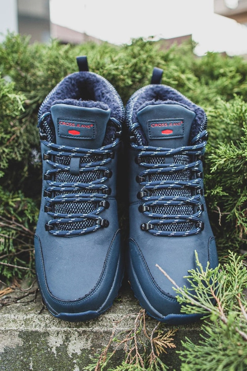 Męskie Buty Trekkingowe Cross Jeans Granatowe EE1R4115C