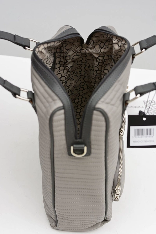 Damska Duża Pikowana Szara Torba Nobo