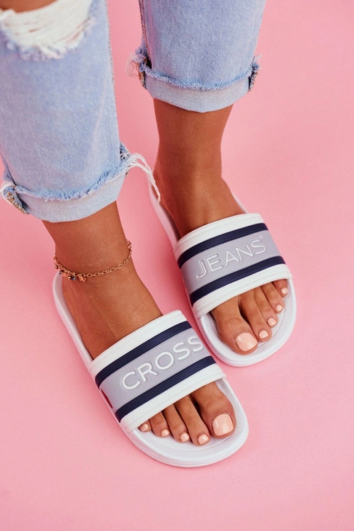 Klapki Damskie Cross Jeans Białe FF2R4158C