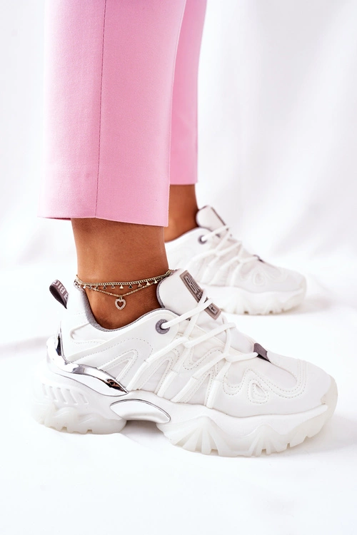 Damskie Sportowe Buty Memory Foam Big Star II274088 Białe