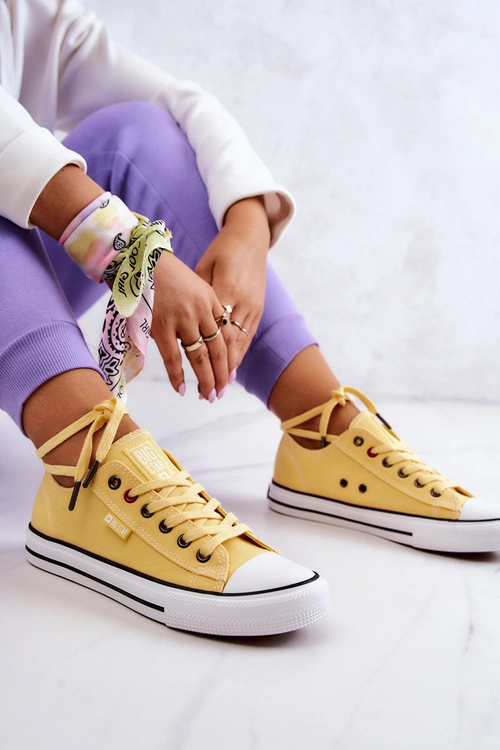 Niskie Trampki Damskie Big Star JJ274A002 Żółte