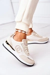 Damskie Sportowe Buty Sneakersy Beżowe Under Control