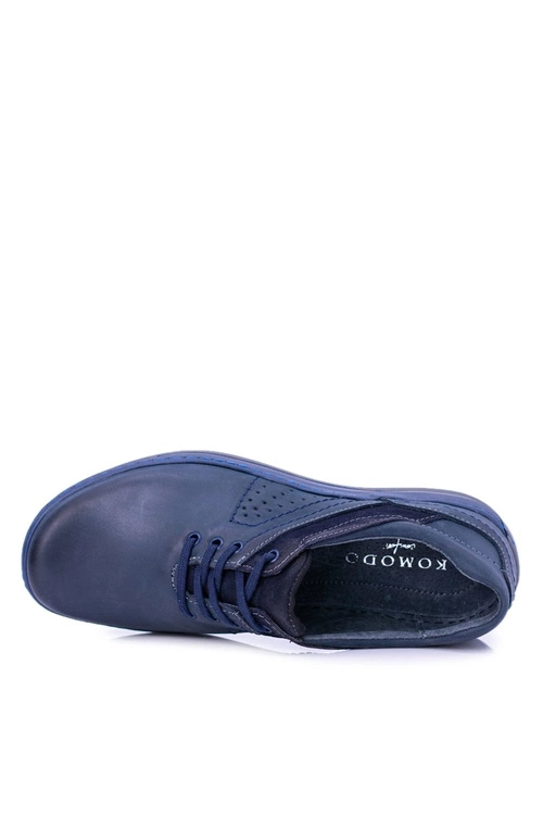 Granatowe Męskie Półbuty Casual Ventrillo