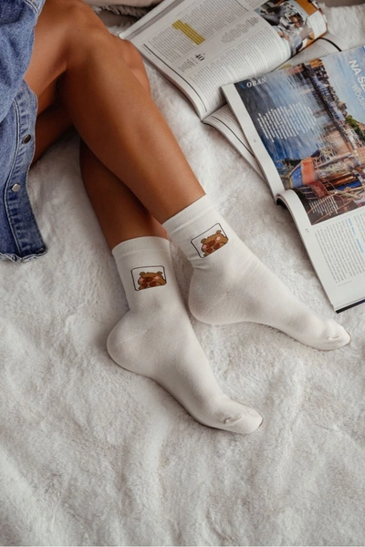 Skarpetki Damskie Kapibara Ecru