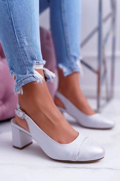 Czółenka Na Słupku Sergio Leone SK797 Szare Hertes