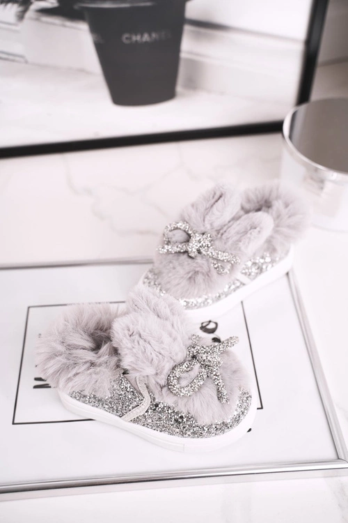 Dziecięce Trampki Ocieplane Szare Mumi