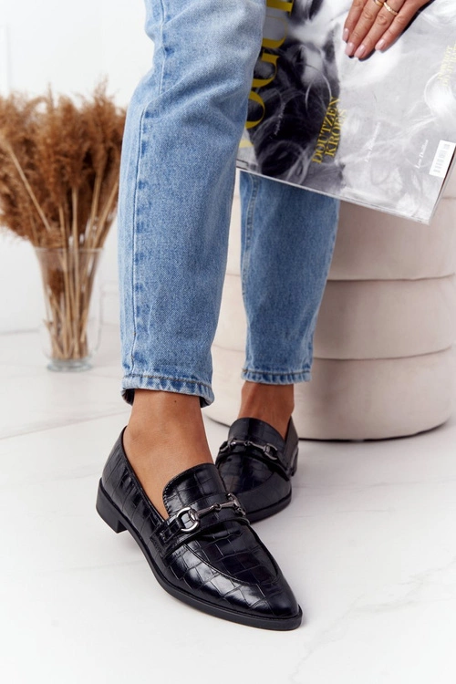 Eleganckie Damskie Mokasyny S.Barski Czarne