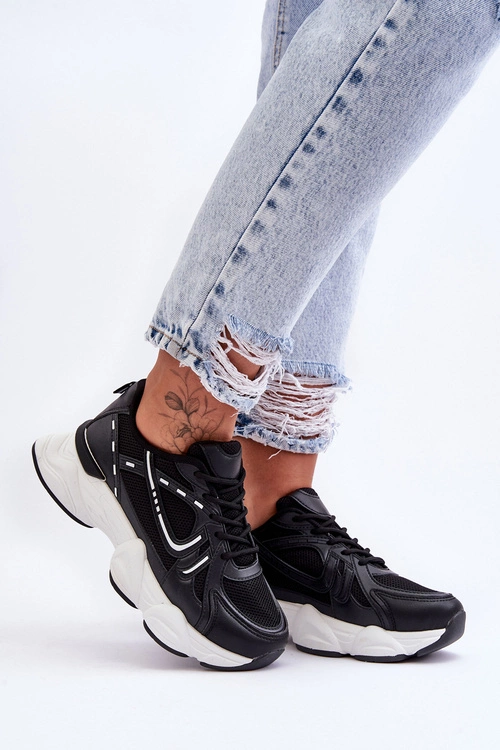 Damskie Buty Sportowe Sneakersy Czarne Feluci
