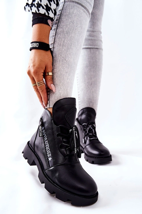 Botki Ocieplane Futerkiem Sergio Leone Czarne TR740