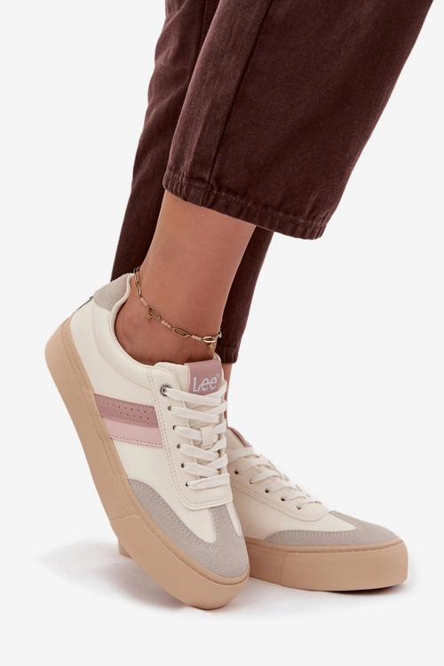 Sneakersy Damskie LEE AILANI WOMEN LOW 50253004.02A Zgaszona Biel