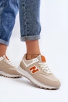 Buty Sportowe Sneakersy Damskie Beżowe Lifari