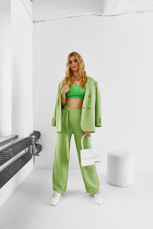 Skórzane Buty Sportowe Na Platformie Białe Bellisia