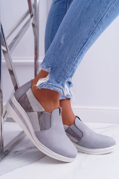 Damskie Półbuty Wsuwane Sergio Leone PB231 Szare Sparten