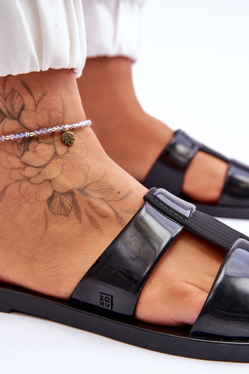 Modne Wegańskie Klapki ZAXY JJ285263 Czarne