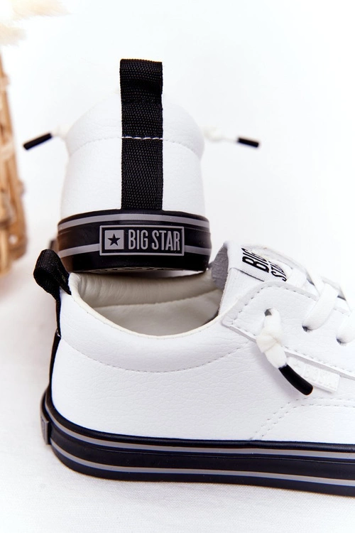 Dziecięce Skórzane Trampki BIG STAR HH374037 Białe