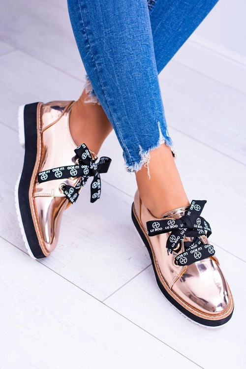 Lu Boo Damskie Półbuty Złoty Róż Moonlight