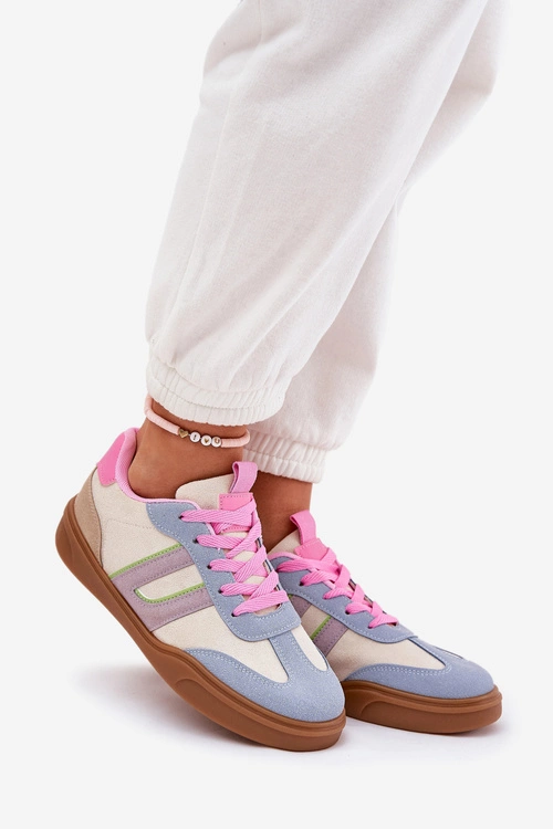 Sneakersy Damskie Z Eko Zamszu Multikolor Satylies