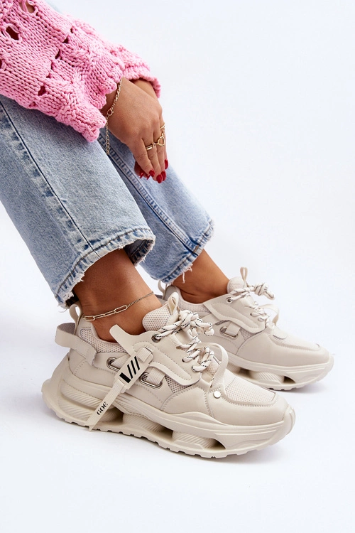 Sneakersy Damskie GOE NN2N4041 Beżowe