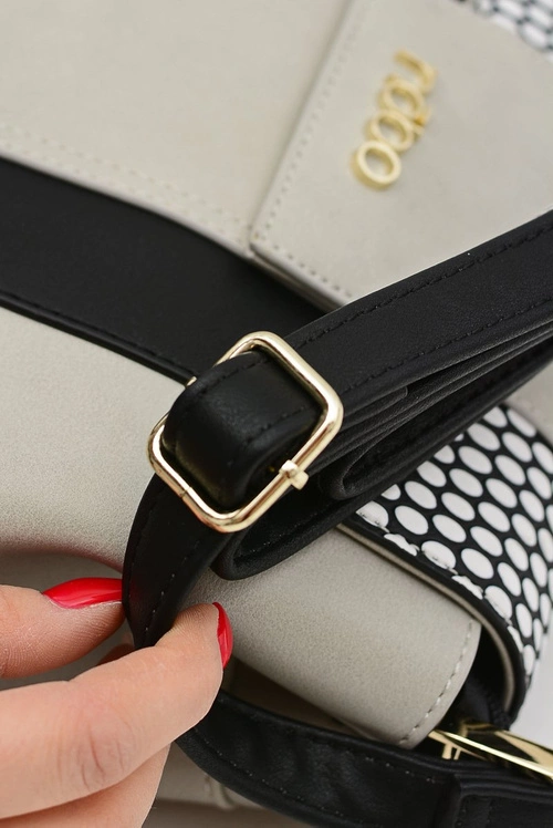 Nobo Damska Średnia Klasyczna Czarno Szara Torebka