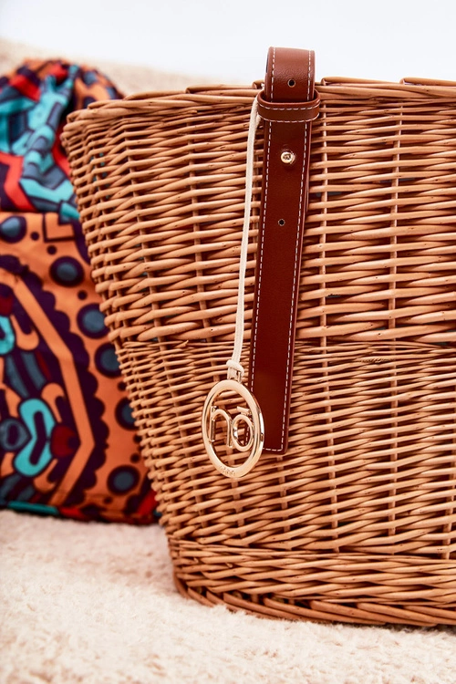 Pleciona Torebka Koszyczek NOBO XM0040 Beżowa