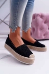 Espadryle Damskie Koronkowe Czarne Lovely Haven