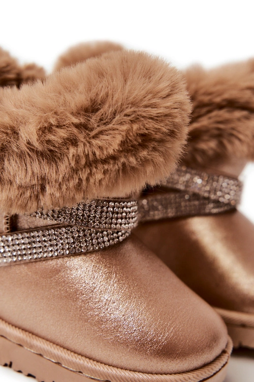 Śniegowce Dziecięce Z Cyrkoniami Złote Hollee