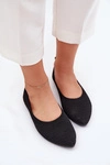 Siateczkowe Materiałowe Baleriny Damskie Czarne Sarina