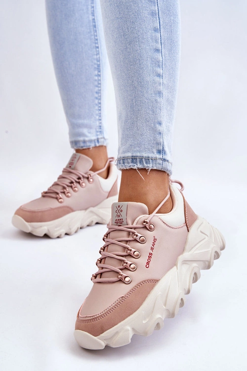 Damskie Sneakersy Na Platformie Cross Jeans KK2R4072C Nude