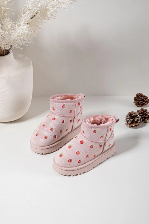 Śniegowce Dziecięce Z Truskawkami Różowe Gracina