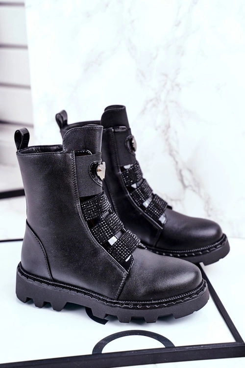 Dziecięce Botki Ocieplane Czarne Balloon