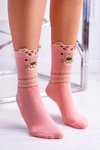 Damskie Skarpetki Różowe Tygrys z Uszami