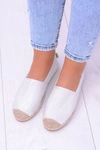Brokatowe Espadryle Lu Boo Białe