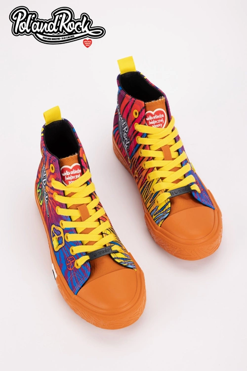 Trampki Pol'and'Rock Festival X Big Star SS174502 Pomarańczowe