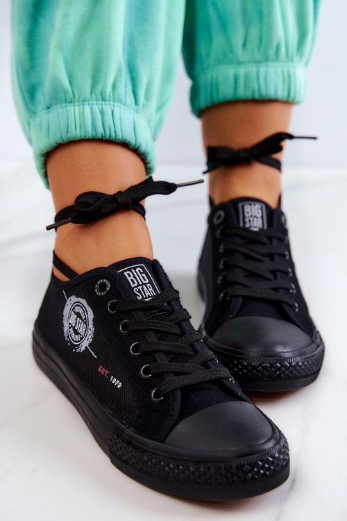 Damskie Tenisówki Trampki BIG STAR JJ274A256 Czarne