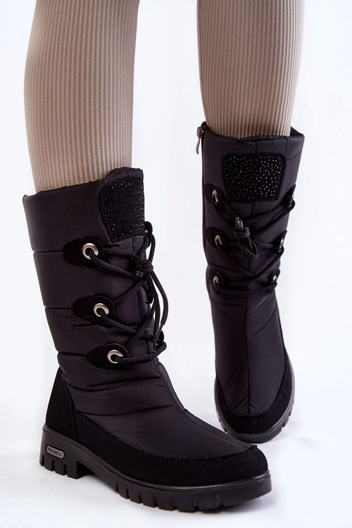 Wysokie Ocieplane Śniegowce Progress PROGJ-20-07 Czarne