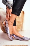 Damskie Balerinki Sergio Leone Srebrny Metalik BL615 Lilon