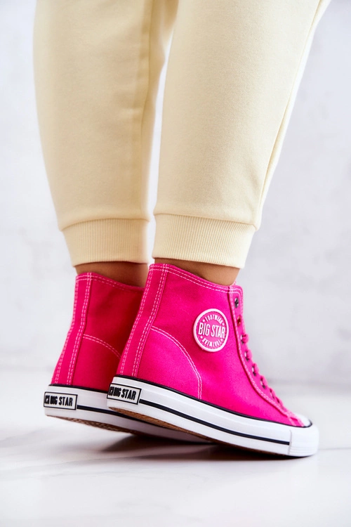 Damskie Wysokie Trampki Big Star JJ274210 Fuksja