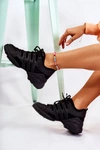 Damskie Sneakersy Sportowe Buty Czarne Azella