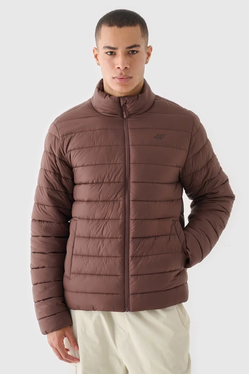 Kurtka Puchowa Męska Z Syntetycznym Wypełnieniem 4F 4FWAW24TDJAM483-80S Brązowa