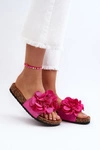Damskie Klapki Z Kwiatami Fuksja Lulania