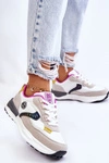 Damskie Sneakersy Sportowe Big Star KK274099 Biało-Beżowe