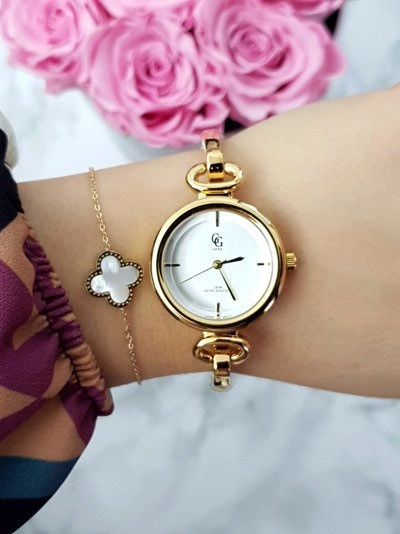 Luxe Damski Zegarek Na Bransolecie Złoty Mega