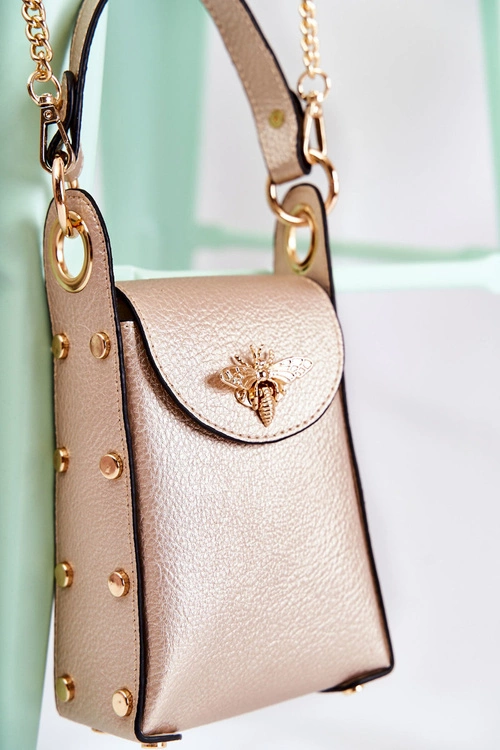 Mała Damska Torebka Z Ozdobą Złota Ellies