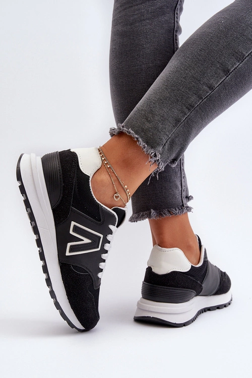 Damskie Sneakersy Buty Sportowe Czarne Daisee