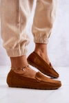Damskie Zamszowe Mokasyny Big Star JJ274660 Camel