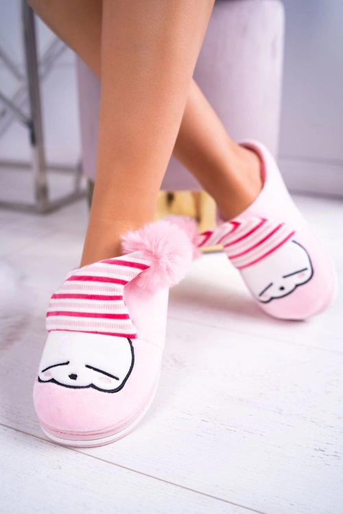 Papcie damskie Domowe Jasno Różowe Mashimaro