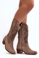 komo ２００本 BOTKI KOWBOJKI 3320 skórzane brąz - DAMSKIE - SOFTBUT