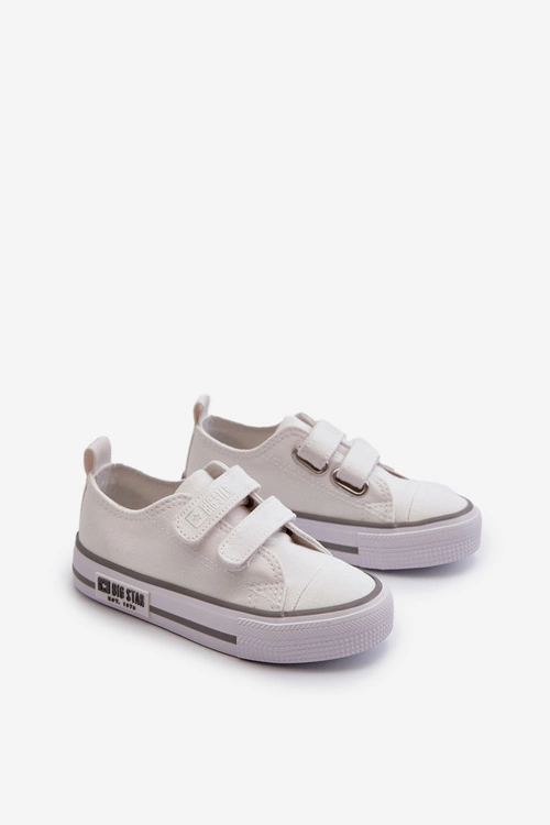 Dziecięce Trampki Na Rzepy Big Star LL374016 Białe