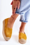Damskie Espadryle Na Platformie Żółte Marise